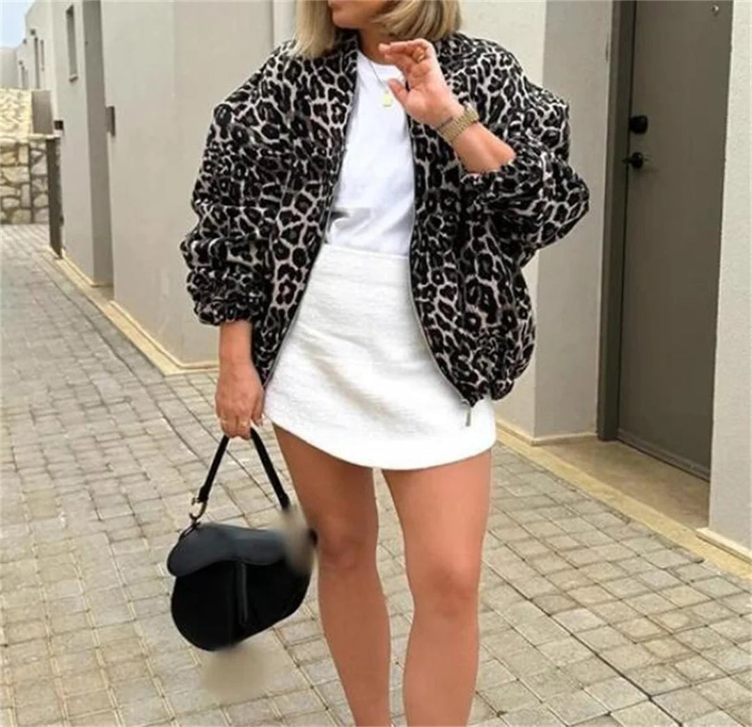 Bomberjack Dames | Opvallende Leopard Print & Comfortabele Pasvorm