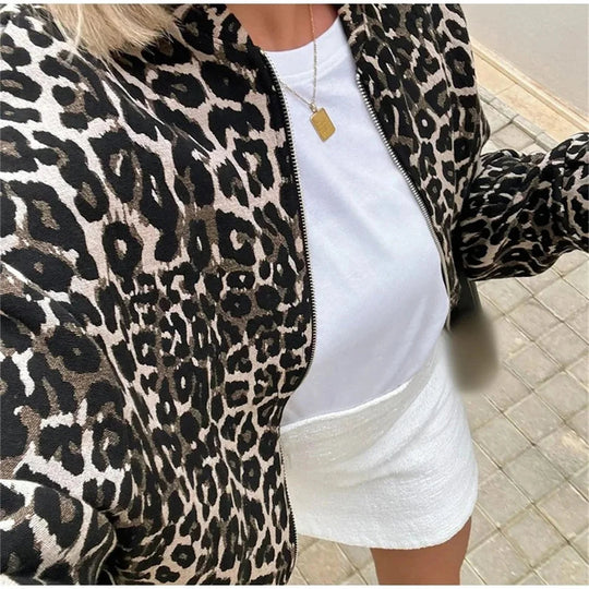 Bomberjack Dames | Opvallende Leopard Print & Comfortabele Pasvorm