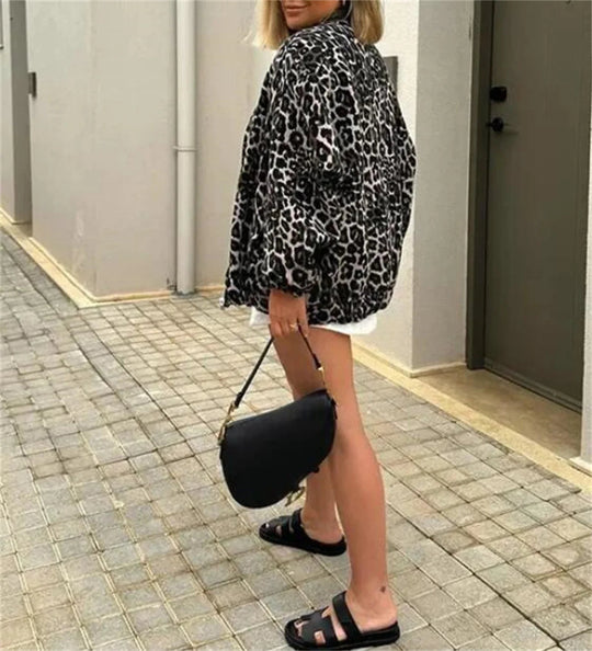 Bomberjack Dames | Opvallende Leopard Print & Comfortabele Pasvorm