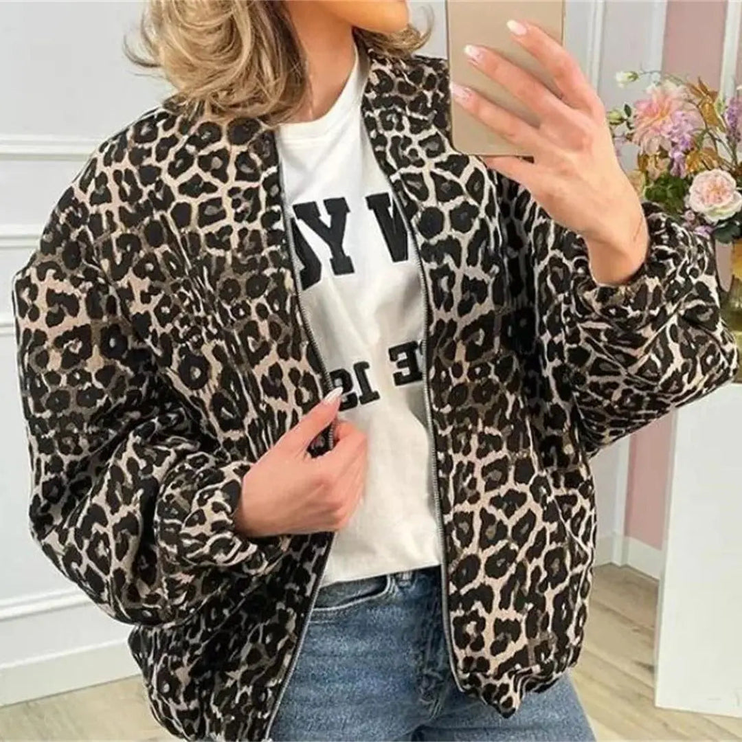 Bomberjack Dames | Opvallende Leopard Print & Comfortabele Pasvorm