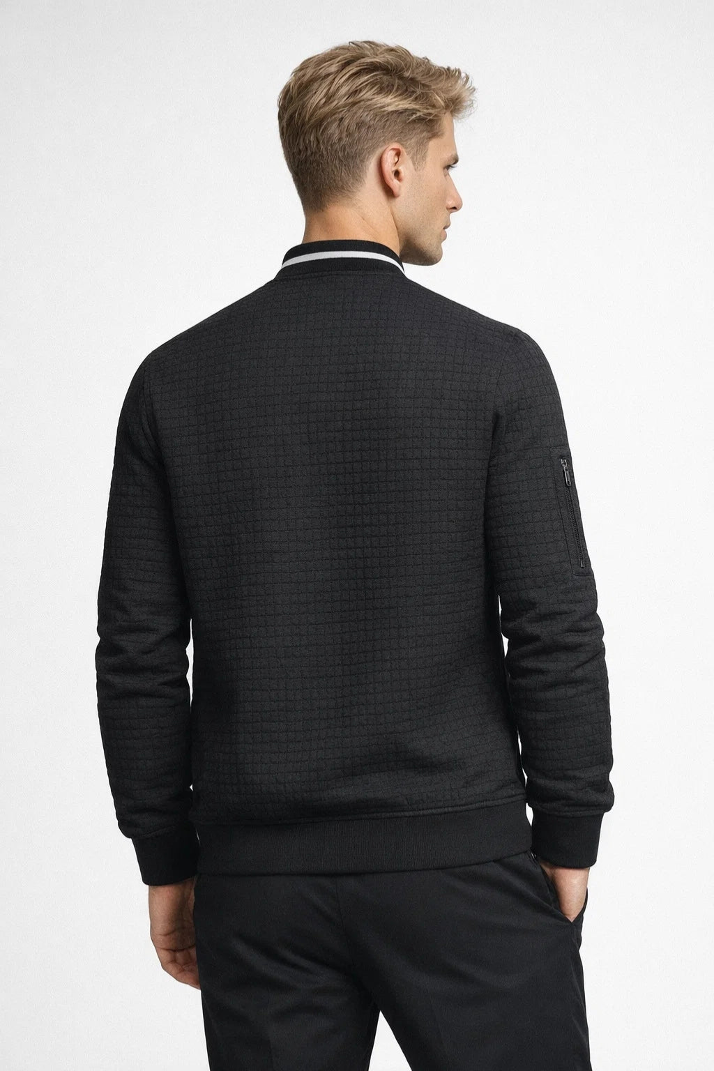 Bomberjack Heren | Slim fit & Subtiel Ruitpatroon