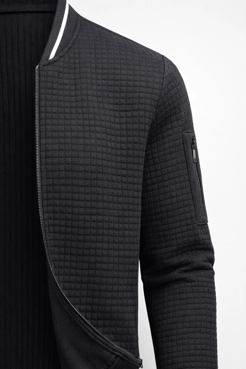 Bomberjack Heren | Slim fit & Subtiel Ruitpatroon