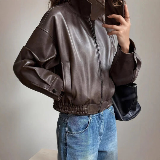 Bomberjacke Damen | Kurz Geschnitten & Elastischer Rippbund 1