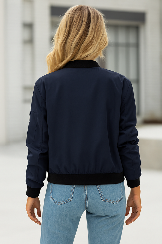 Bomberjacke Damen | Leicht & Praktische Reißverschlusstaschen