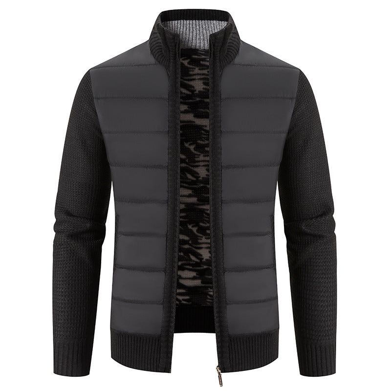 Bomberjacke Herren | Steppfront & Strickärmel
