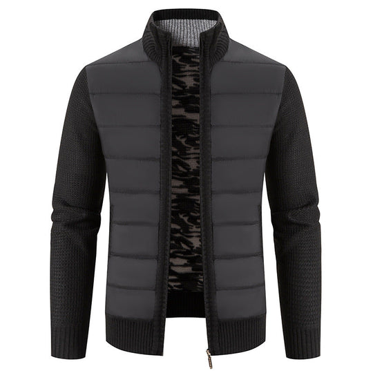 Bomberjacke Herren | Steppfront & Strickärmel