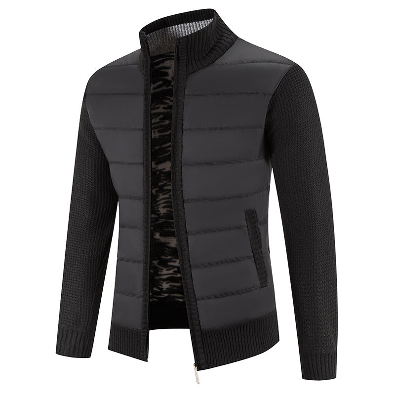 Bomberjacke Herren | Steppfront & Strickärmel