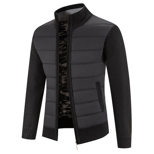 Bomberjacke Herren | Steppfront & Strickärmel