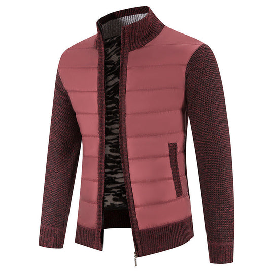 Bomberjacke Herren | Steppfront & Strickärmel