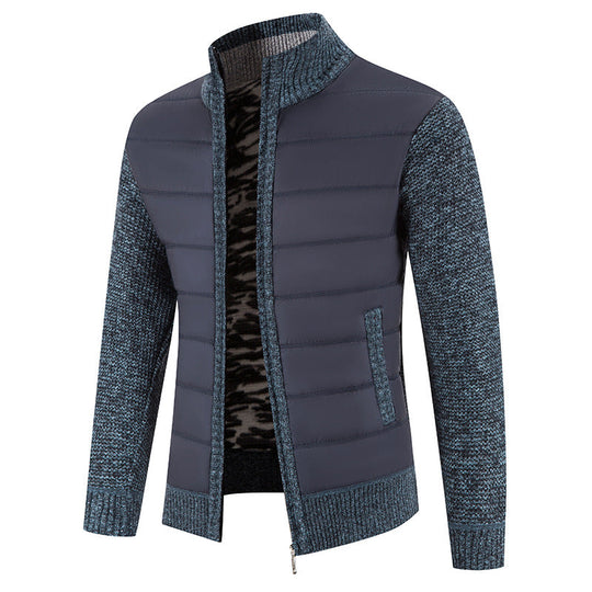 Bomberjacke Herren | Steppfront & Strickärmel