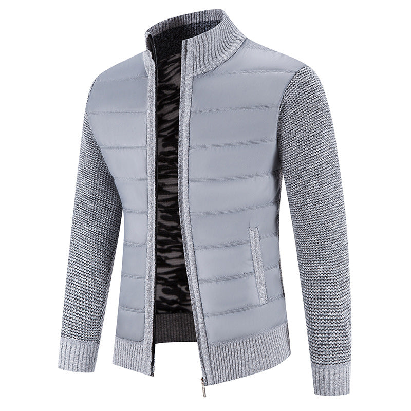 Bomberjacke Herren | Steppfront & Strickärmel