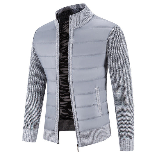 Bomberjacke Herren | Steppfront & Strickärmel