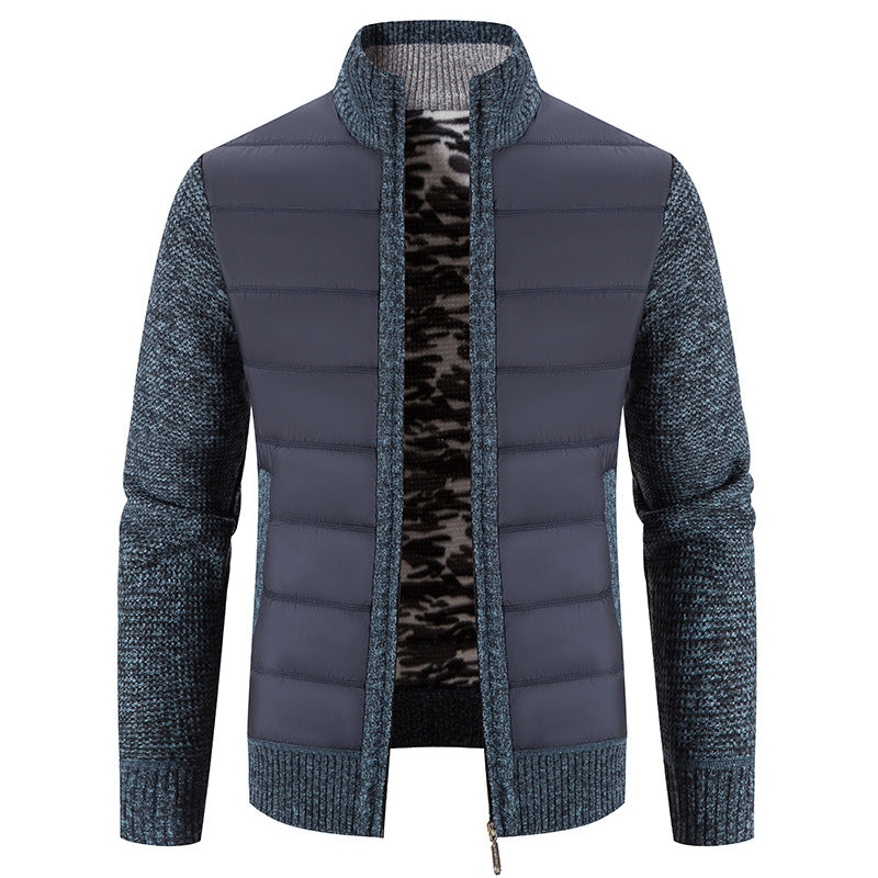 Bomberjacke Herren | Steppfront & Strickärmel