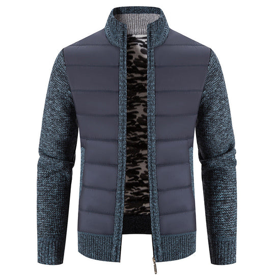 Bomberjacke Herren | Steppfront & Strickärmel