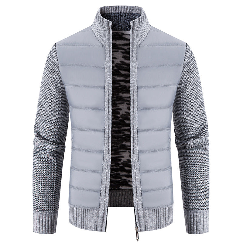 Bomberjacke Herren | Steppfront & Strickärmel