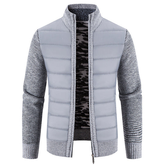 Bomberjacke Herren | Steppfront & Strickärmel