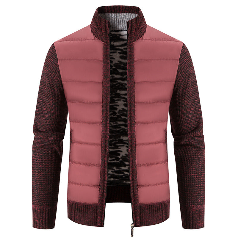 Bomberjacke Herren | Steppfront & Strickärmel