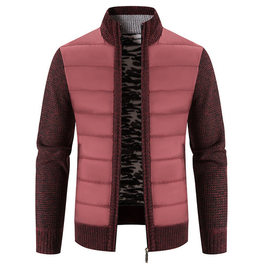 Bomberjacke Herren | Steppfront & Strickärmel