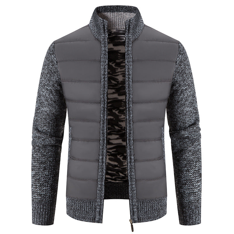 Bomberjacke Herren | Steppfront & Strickärmel