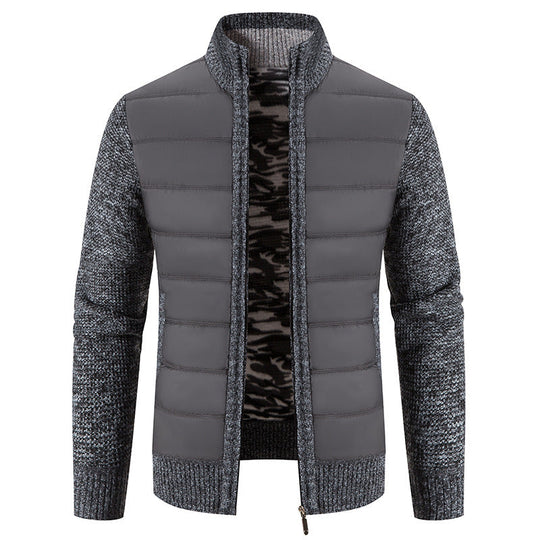 Bomberjacke Herren | Steppfront & Strickärmel