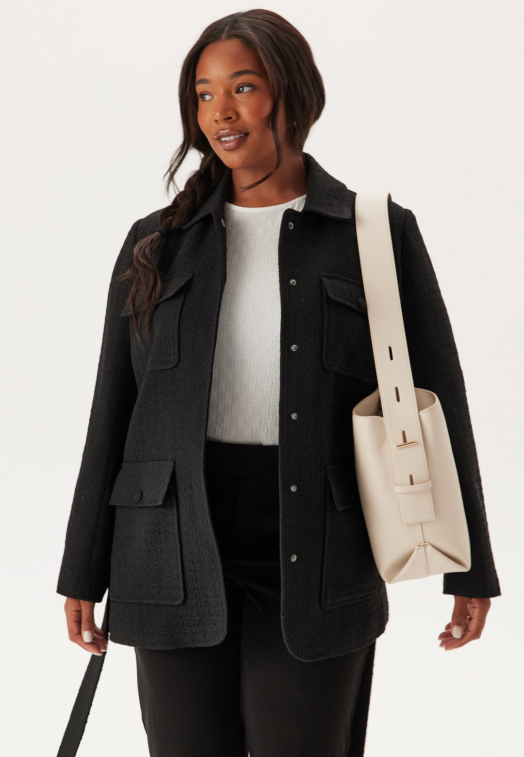 Bouclé Shacket Dames | Getailleerd & Licht 6