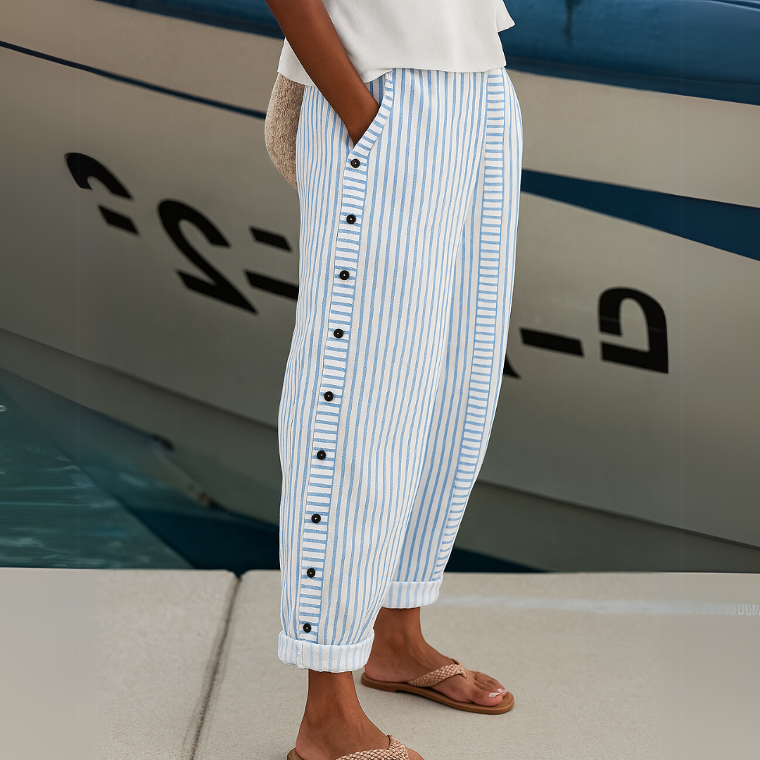 Broek Dames | Gestreept & Losvallend voor Dagelijks Comfort