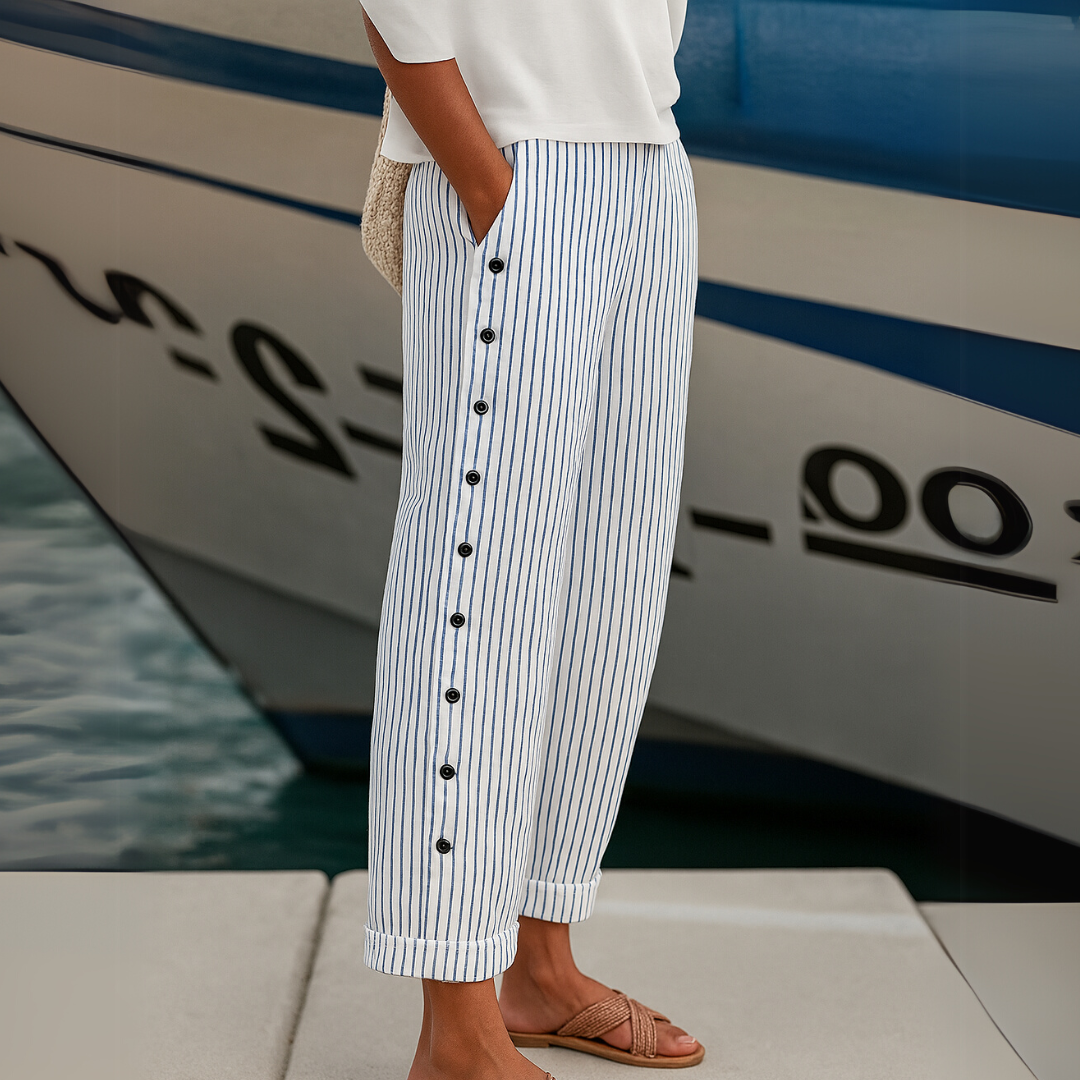 Broek Dames | Gestreept & Losvallend voor Dagelijks Comfort