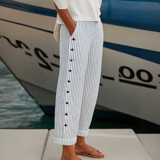 Broek Dames | Gestreept & Losvallend voor Dagelijks Comfort