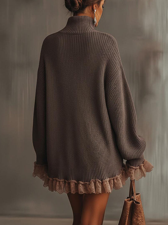 Bryn™ | Oversized Ruffle Trui Jurk 2