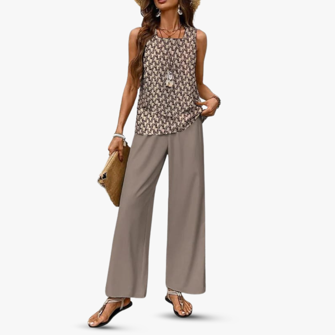 By Esmee - Premium tweedelige set met mouwloze top en broek 1