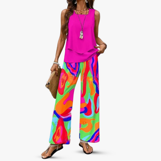 By Esmee - Premium tweedelige set met mouwloze top en broek 8