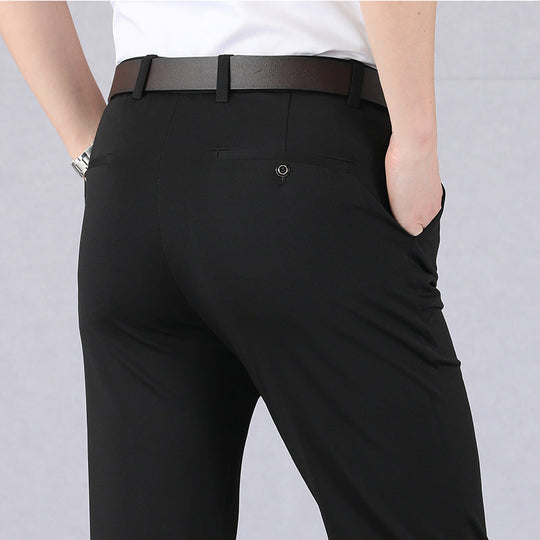 Herren Anzughose Elastisch Bügelfrei High Waist Stretch 1