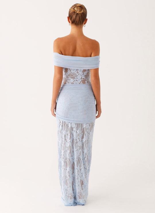 Calmera Maxi Jurk | Off-Shoulder | Maxi Lengte | Elegant Kantdetail 2