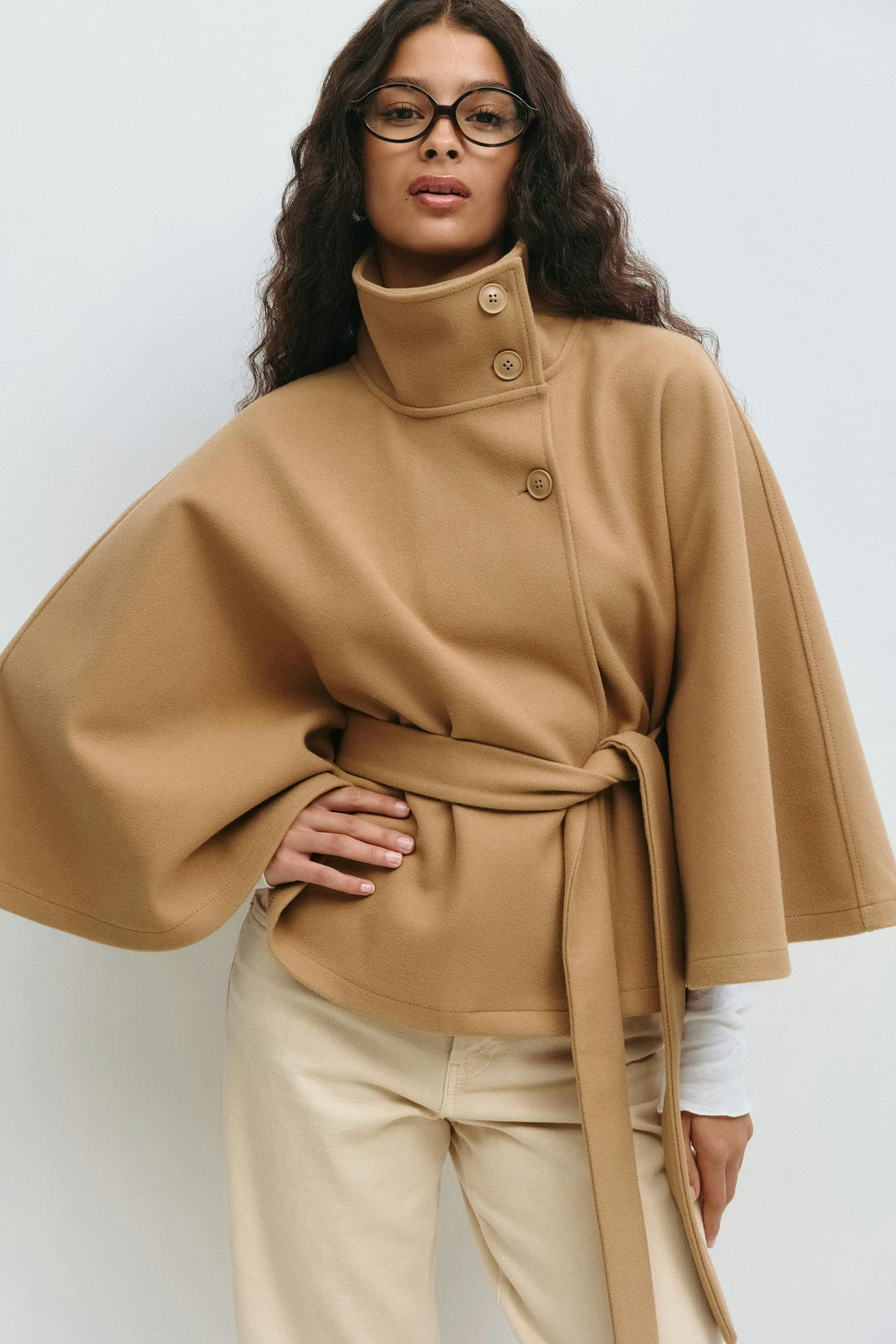 Capejas Dames | Capejas Look, Hoge Kraag & Tailleceintuur