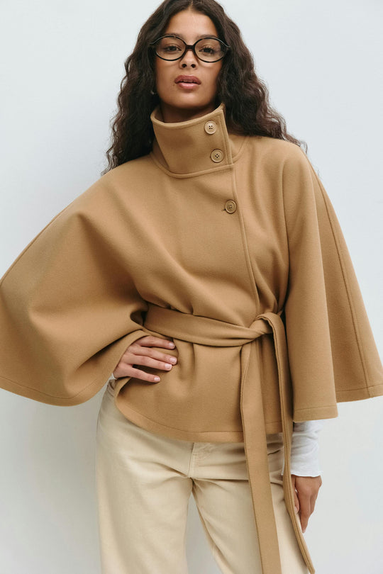 Capejas Dames | Capejas Look, Hoge Kraag & Tailleceintuur
