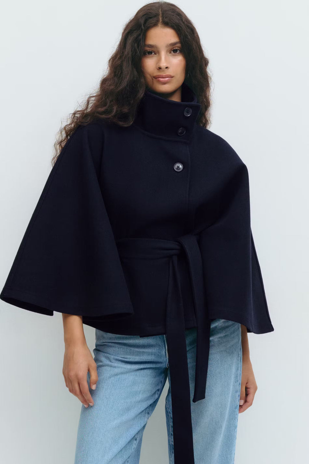Capejas Dames | Capejas Look, Hoge Kraag & Tailleceintuur