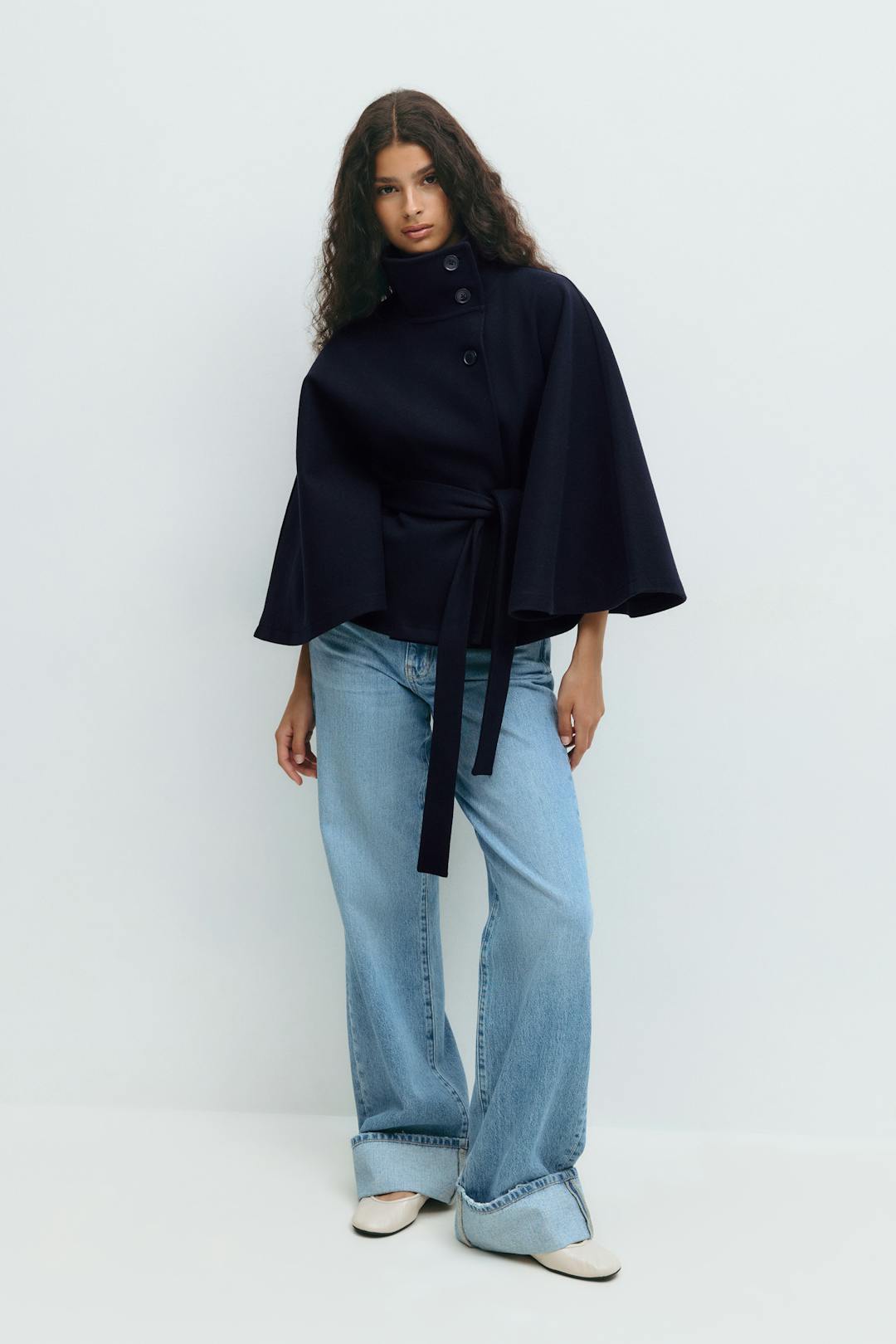 Capejas Dames | Capejas Look, Hoge Kraag & Tailleceintuur