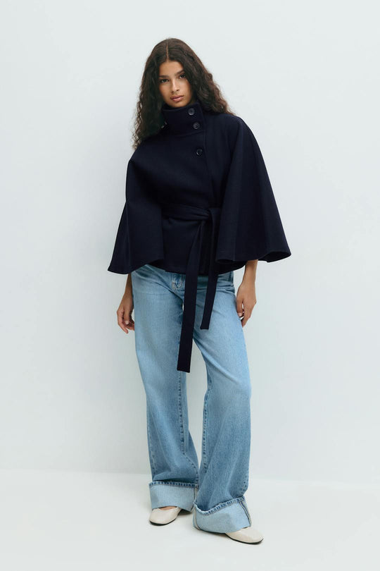Capejas Dames | Capejas Look, Hoge Kraag & Tailleceintuur
