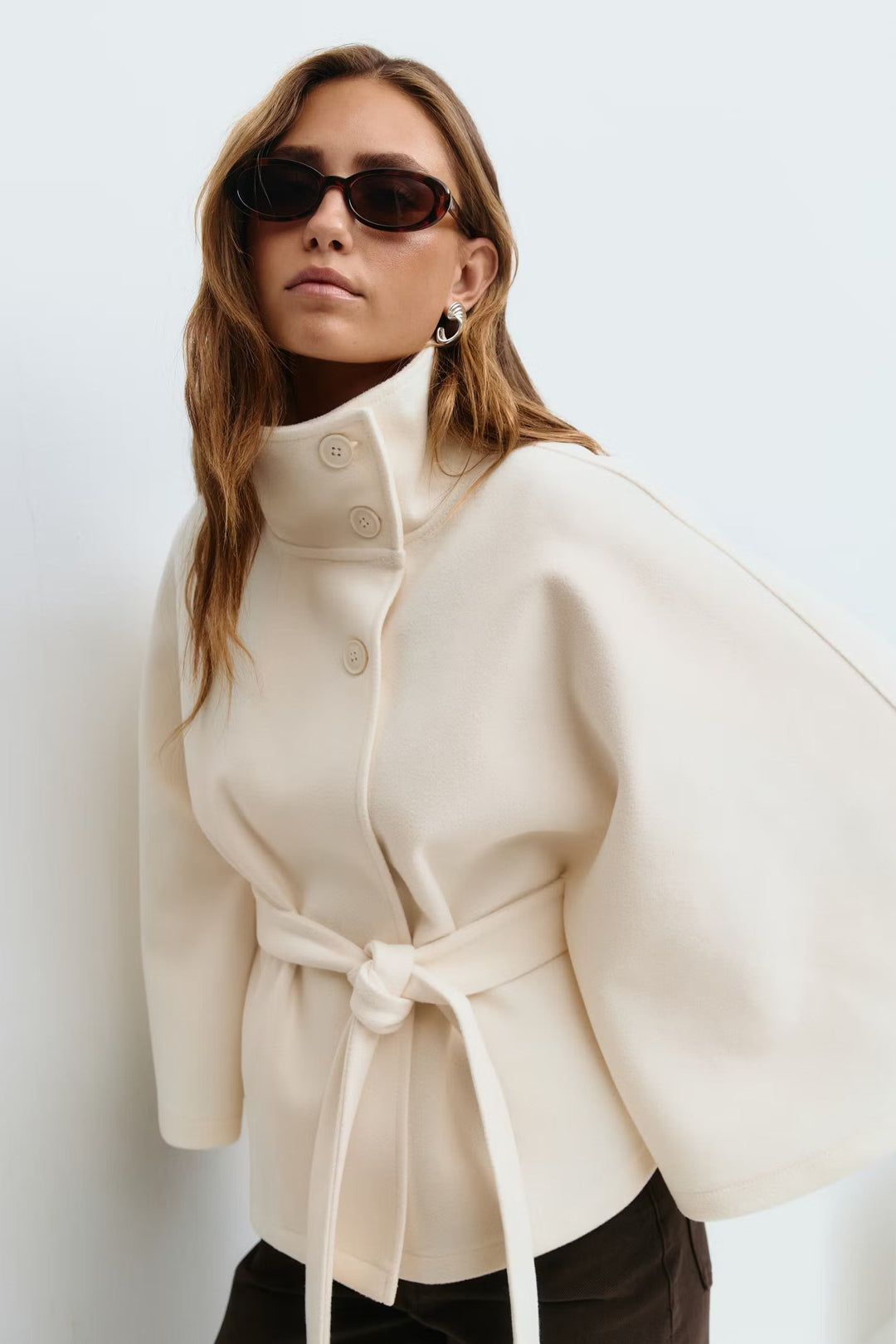 Capejas Dames | Capejas Look, Hoge Kraag & Tailleceintuur