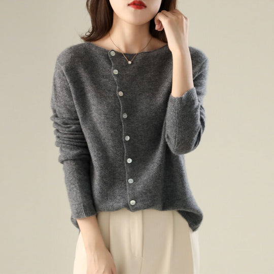 Cardigan Damen | Knöpfe & Rundhalsausschnitt 3
