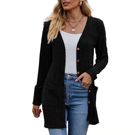 Cardigan Damen | Offener Schnitt & Taschen