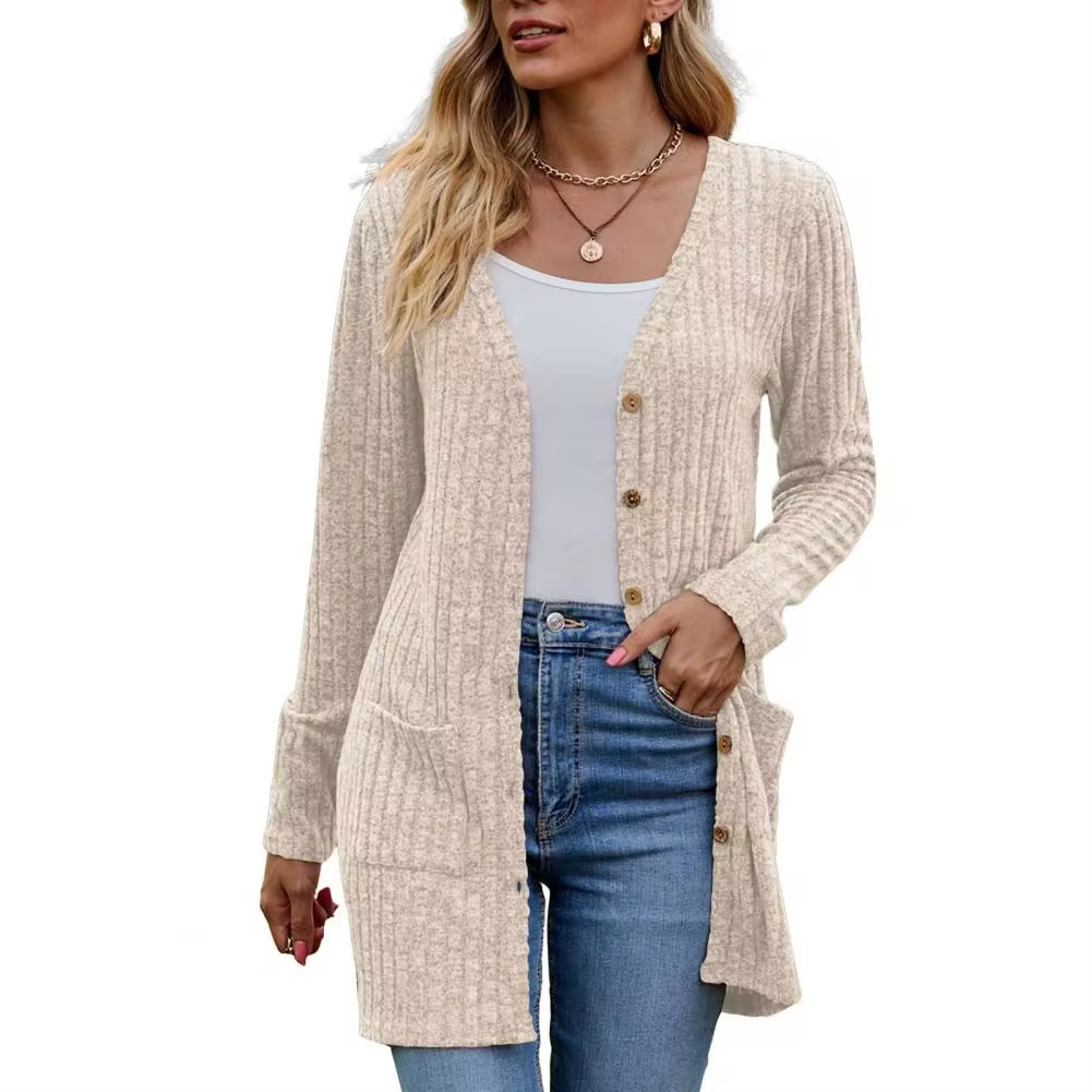 Cardigan Damen | Offener Schnitt & Taschen