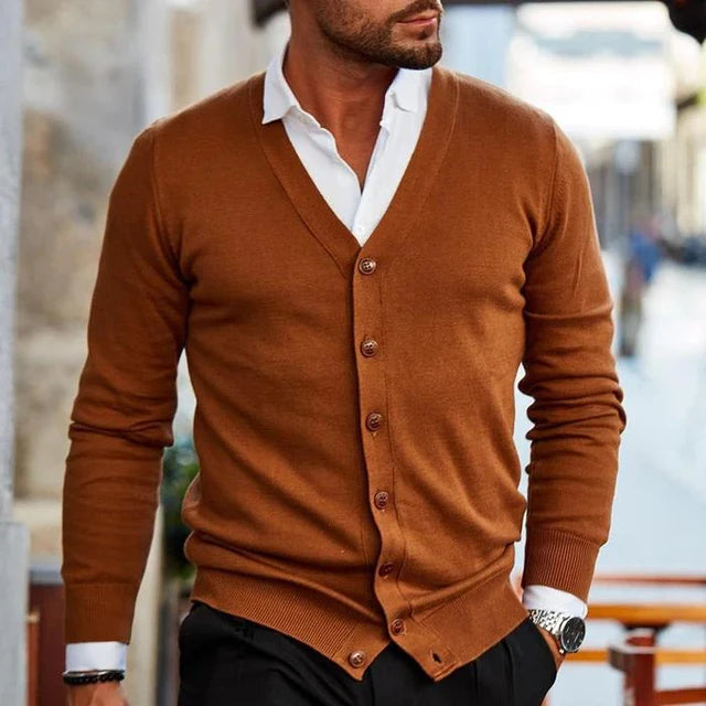 Cardigan Heren | Stijlvol met Knopen & V-hals
