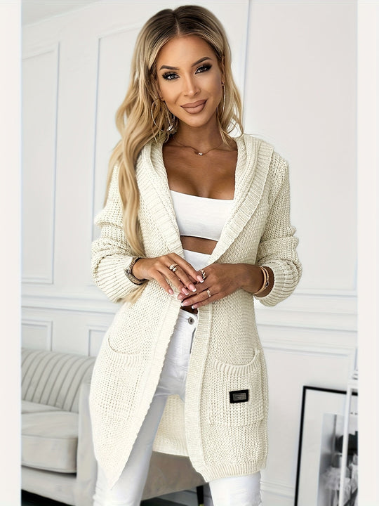 Cardigan – Gebreide Structuur & Capuchon 1
