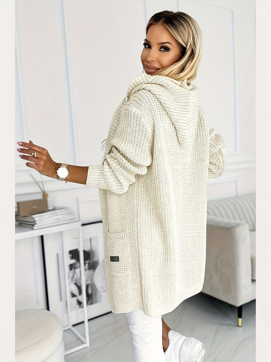 Cardigan – Gebreide Structuur & Capuchon 2
