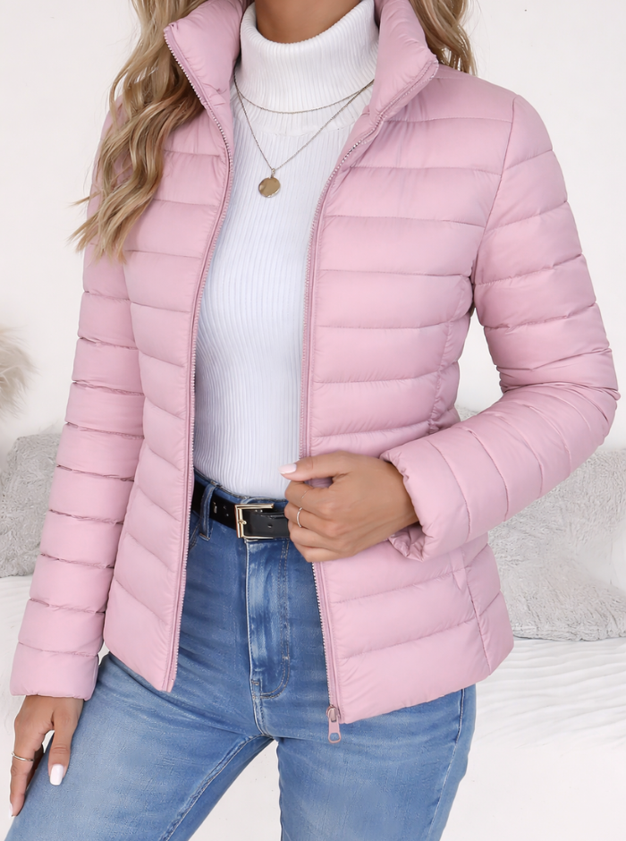 Carla | Damen Slim Fit Steppjacke im Trenchcoat-Stil 0