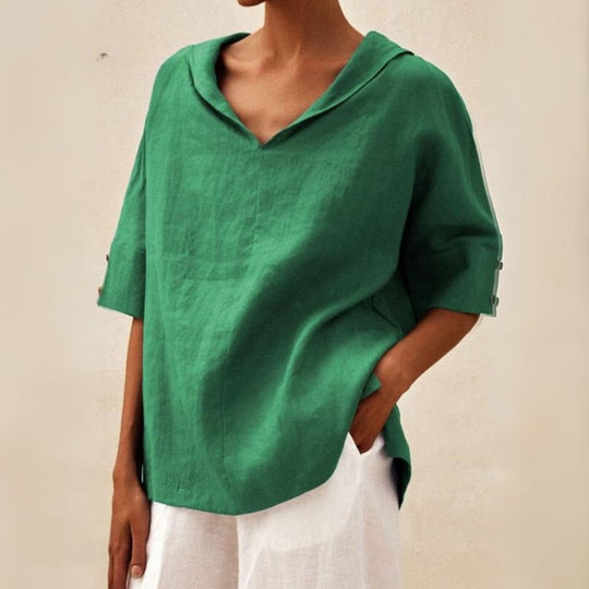 Casual-Bluse mit V-Ausschnitt Damen | Pearl