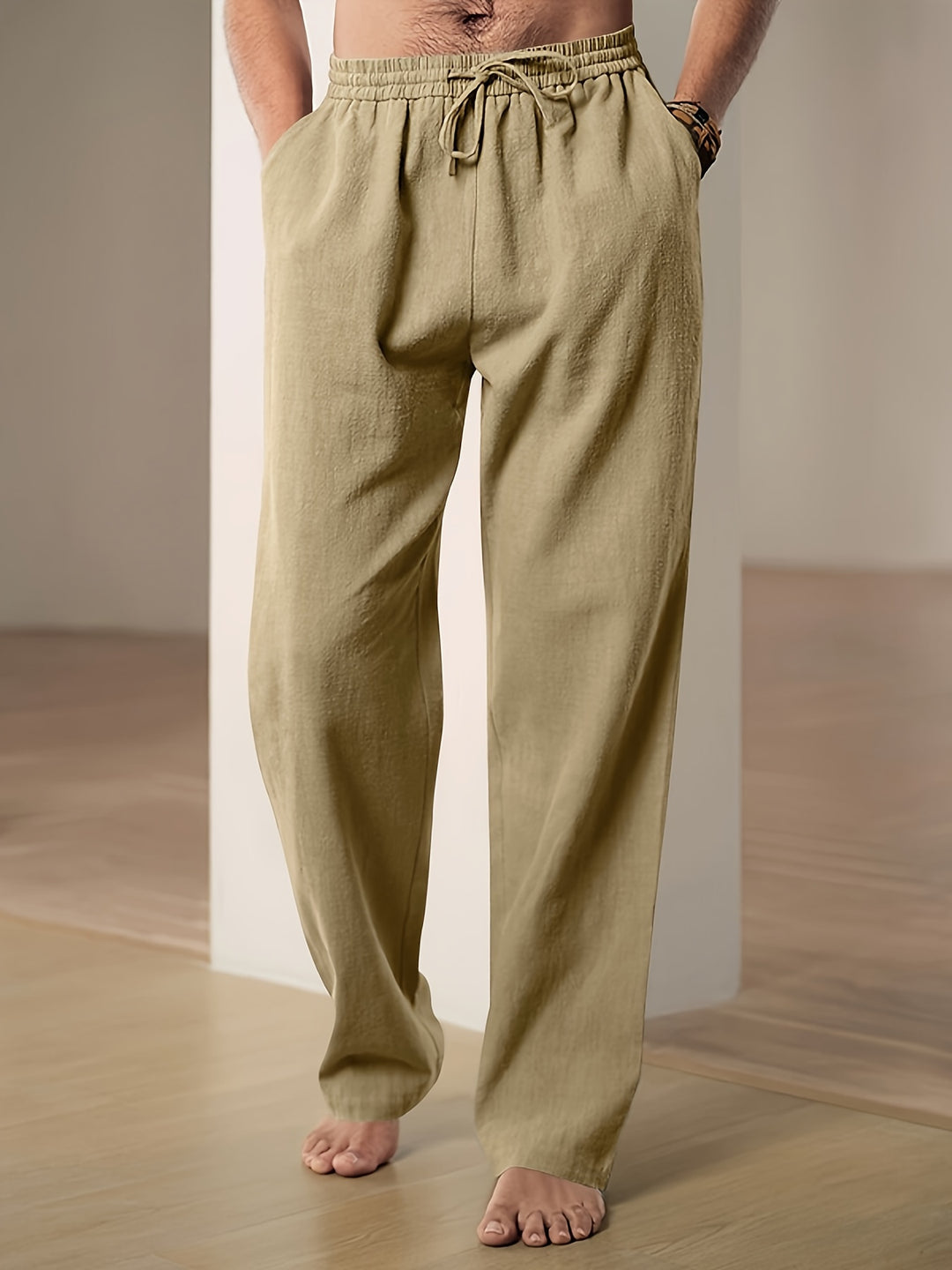 Casual Linnen Heren | Elastische Taille & Losse Pasvorm