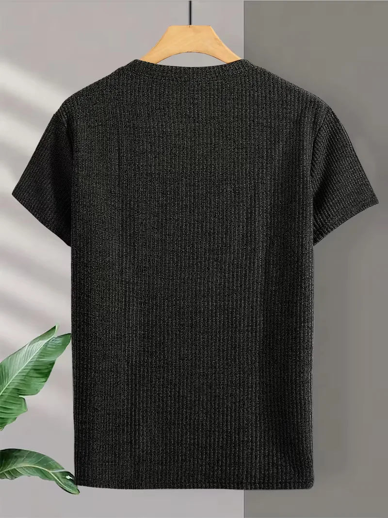 Casual heren T-shirt met jacquard patroon 1