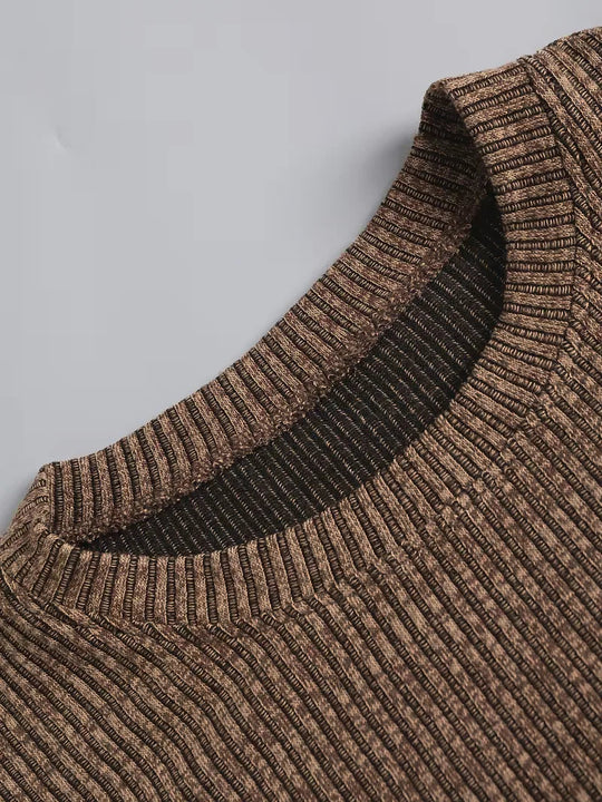 Casual heren T-shirt met jacquard patroon 8